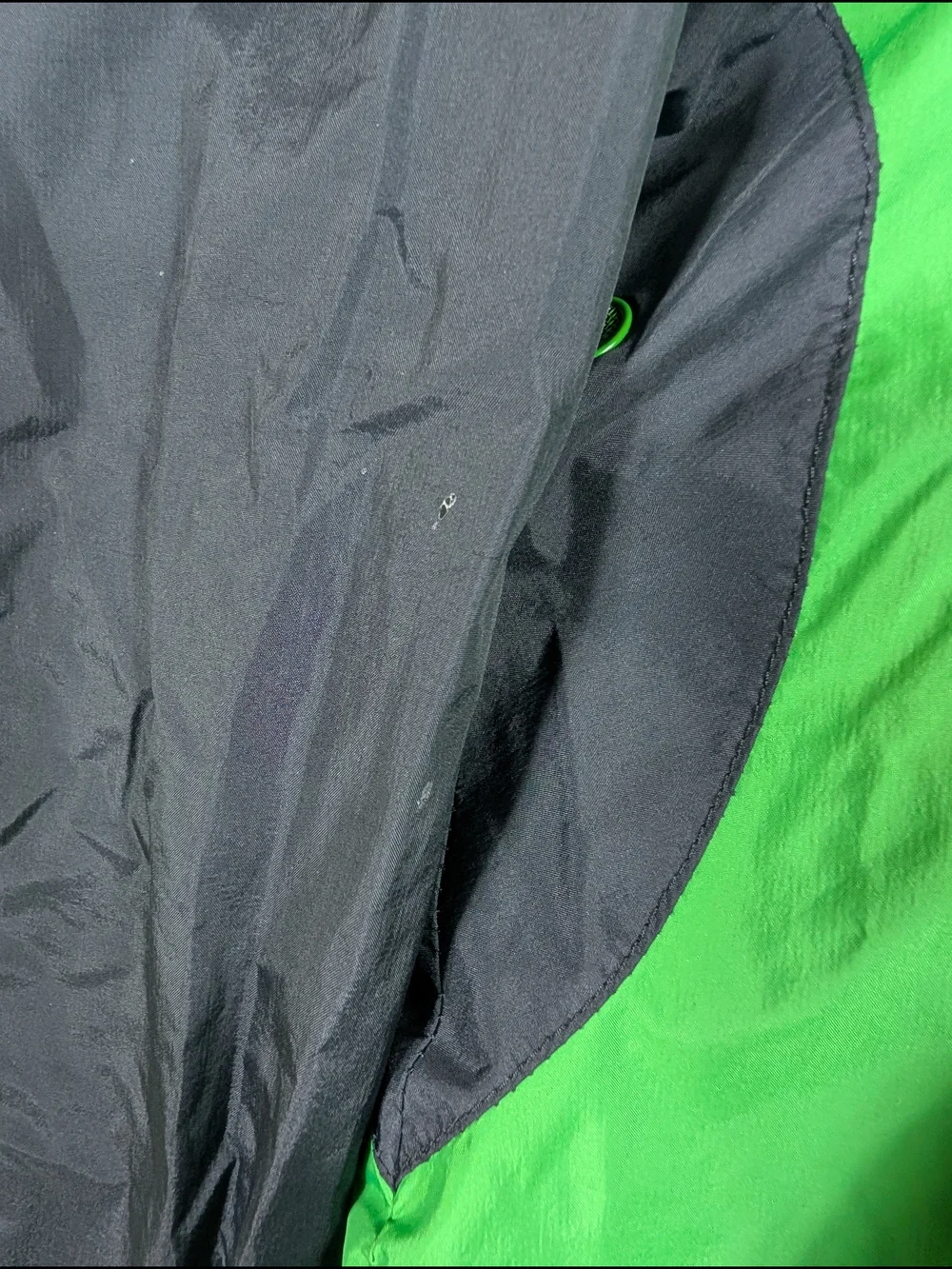 Burberry Golf Pullover Windbreaker Jacket Mens Size S Black Green Quarter Zip